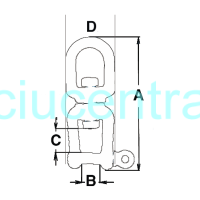 Dvigubas suktukas su kilpa ir šekeliu - įvairių dydžių